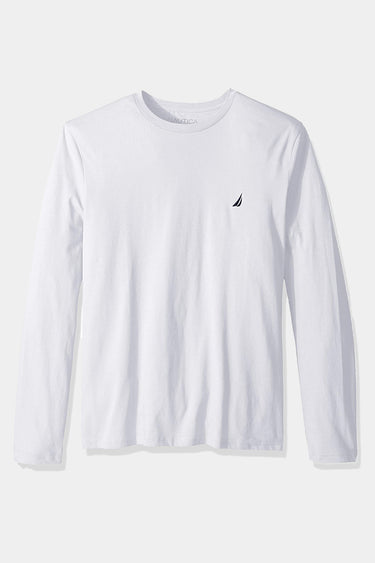 Nautica - Solid Long Sleeve Crewneck Tee T-Shirt